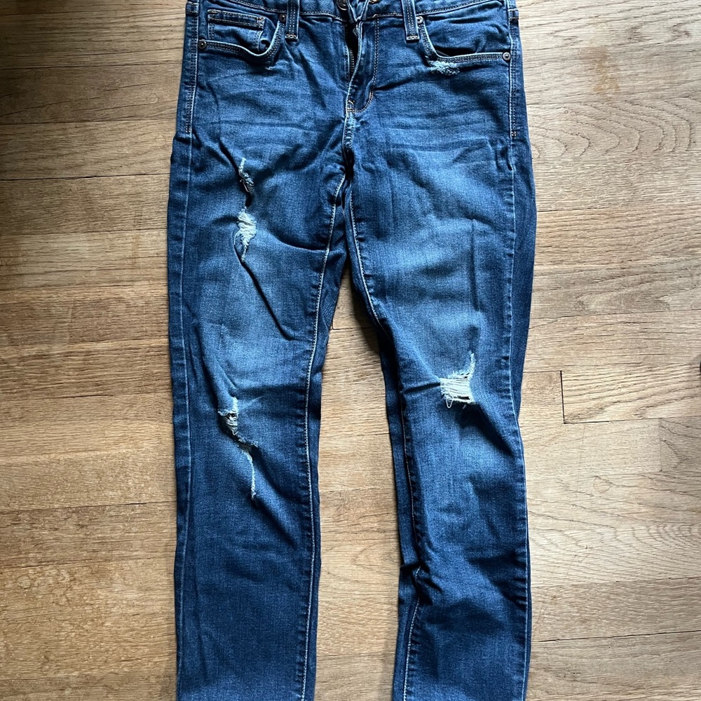 Just Black Women's Skinny Jeans - Distressed Blue
